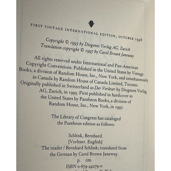 The Reader Bernhard Schlink Postwar Germany Love and Secrets Historical Fiction - Picture 5 of 6